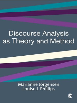 cover image of Discourse Analysis as Theory and Method